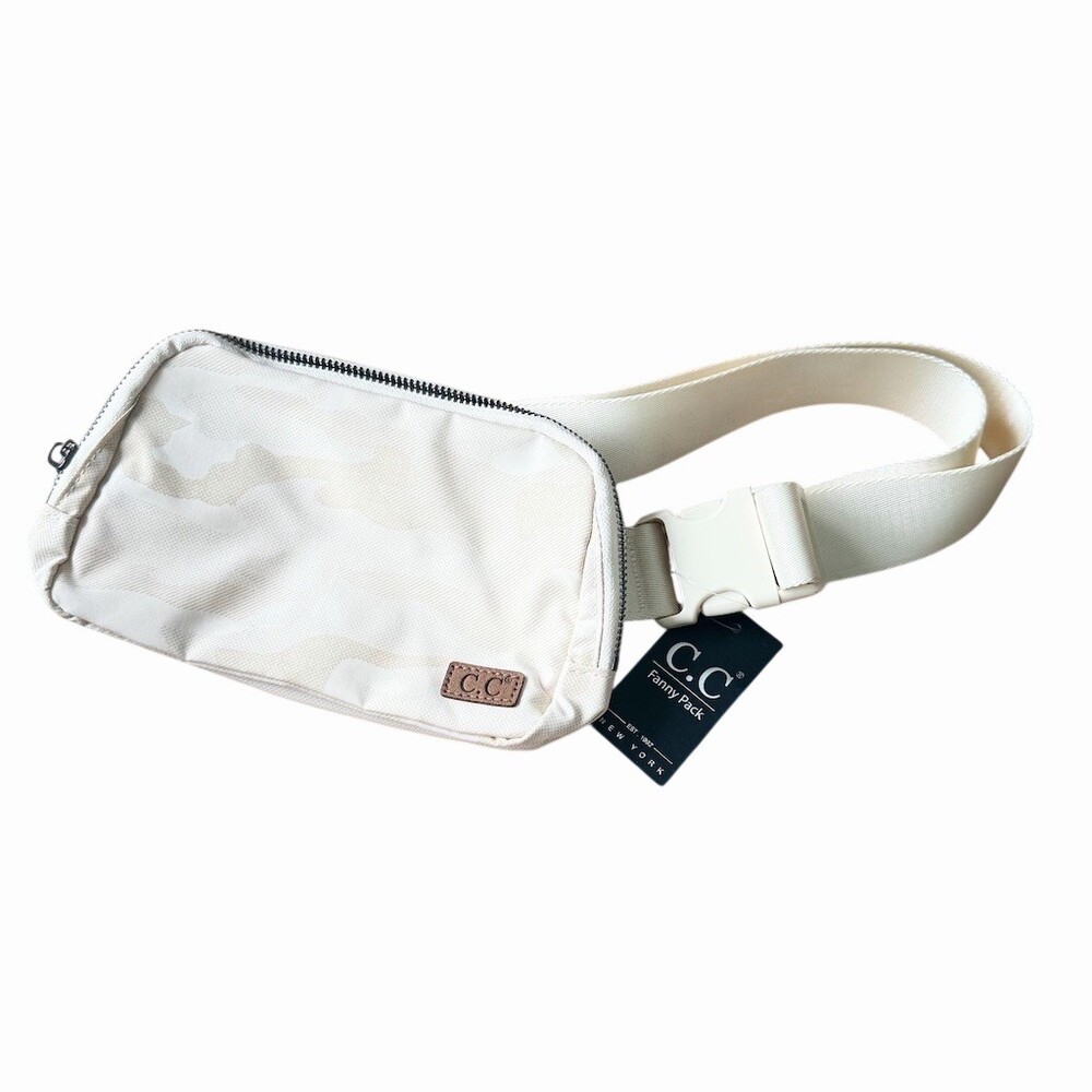 C.C Beige Camo Belt Bag Fanny Pack Crossbody NWT